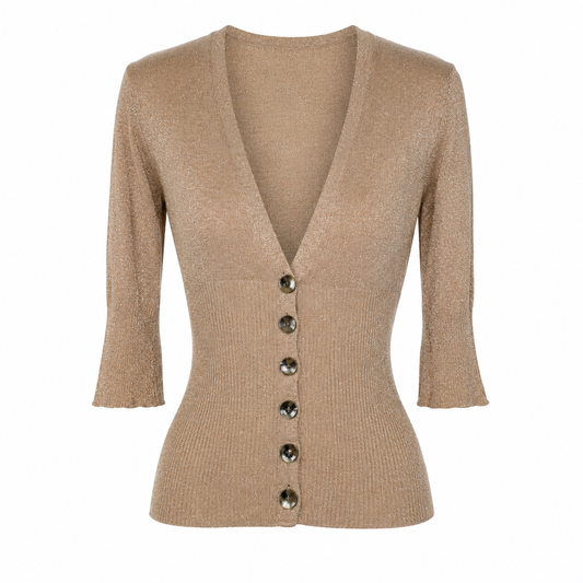 Glitter Crystal Button Top