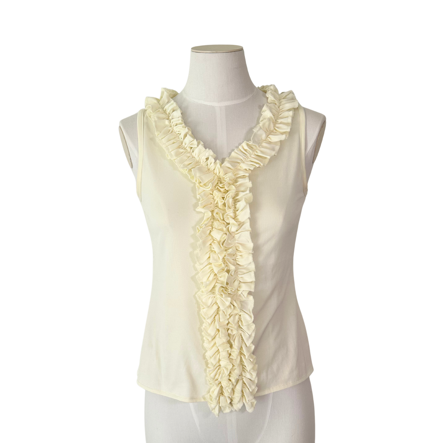 Ruffle Detail Sleveless Top