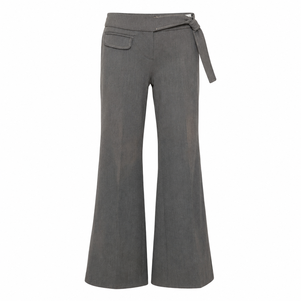 Grey Tie Detail Pants
