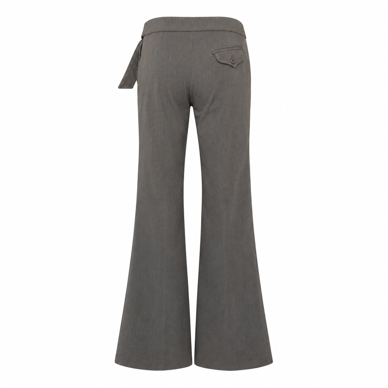 Grey Tie Detail Pants
