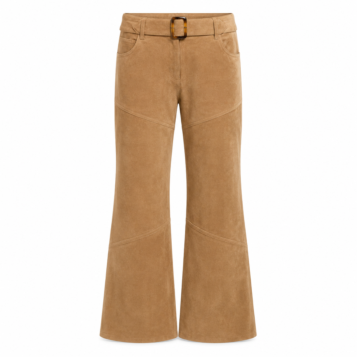 Suede Belt Detail Pants