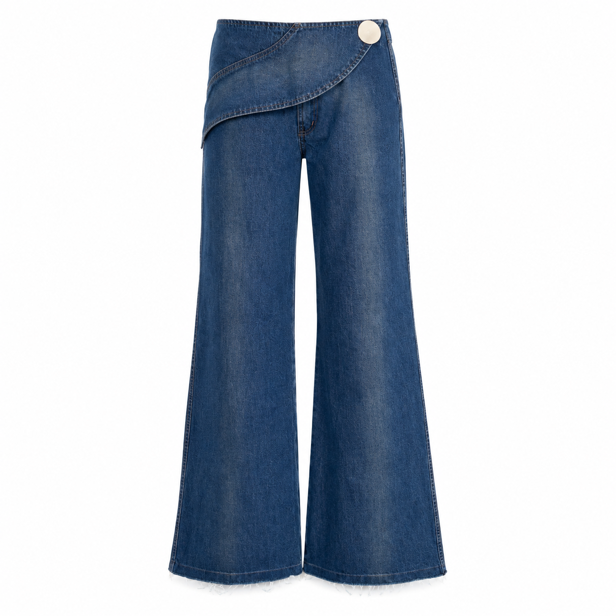Wrap Detail Flare Jeans