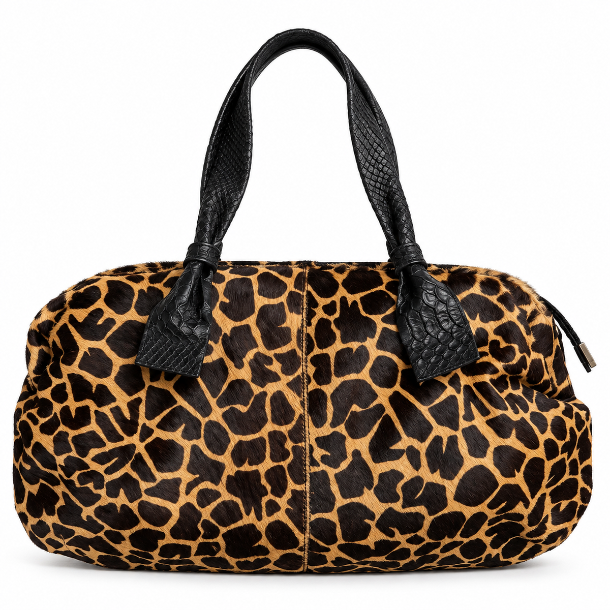 GIUDIT Vintage Giraffe Print Leather Bag – Made in Italy