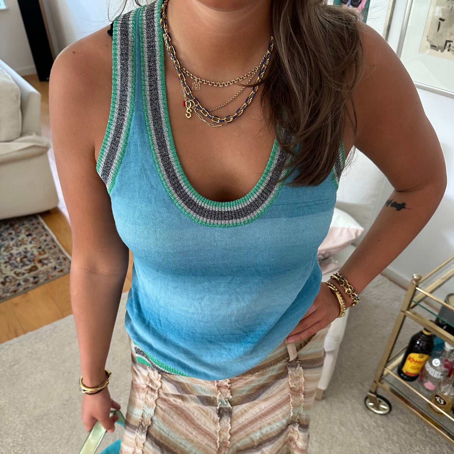 Sparkle Detail Knit Tank - Zadig & Voltaire