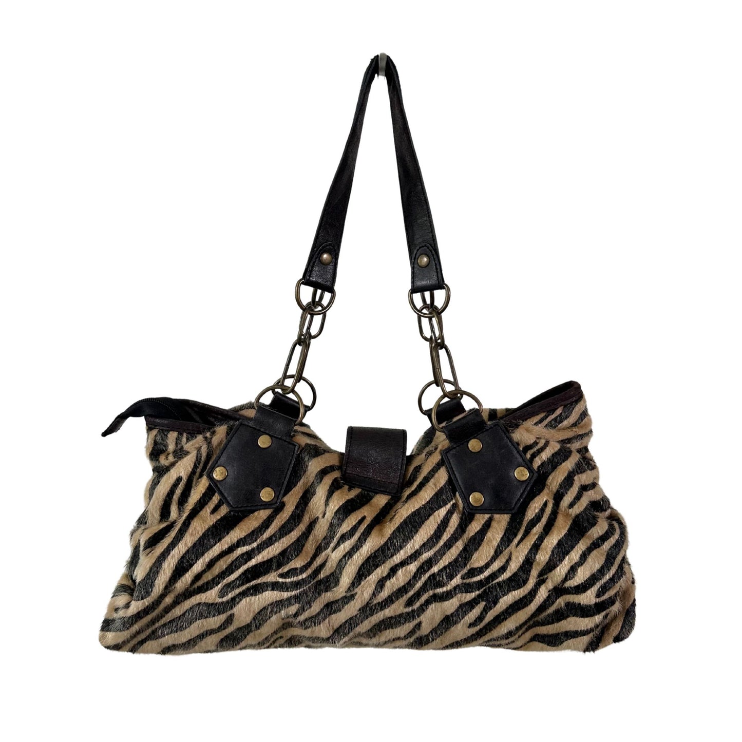 Zebra Pony Hair Shoulder Bag