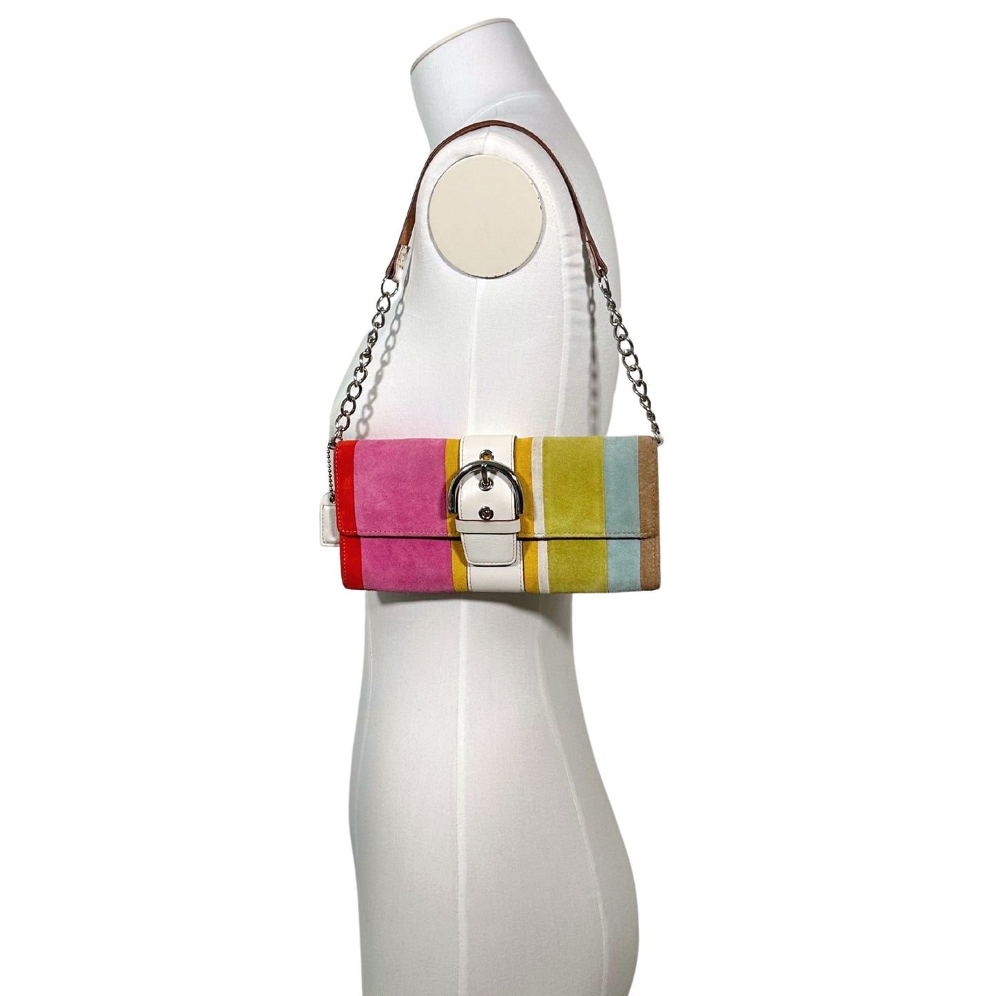 Coach Multicolor Suede Pochette