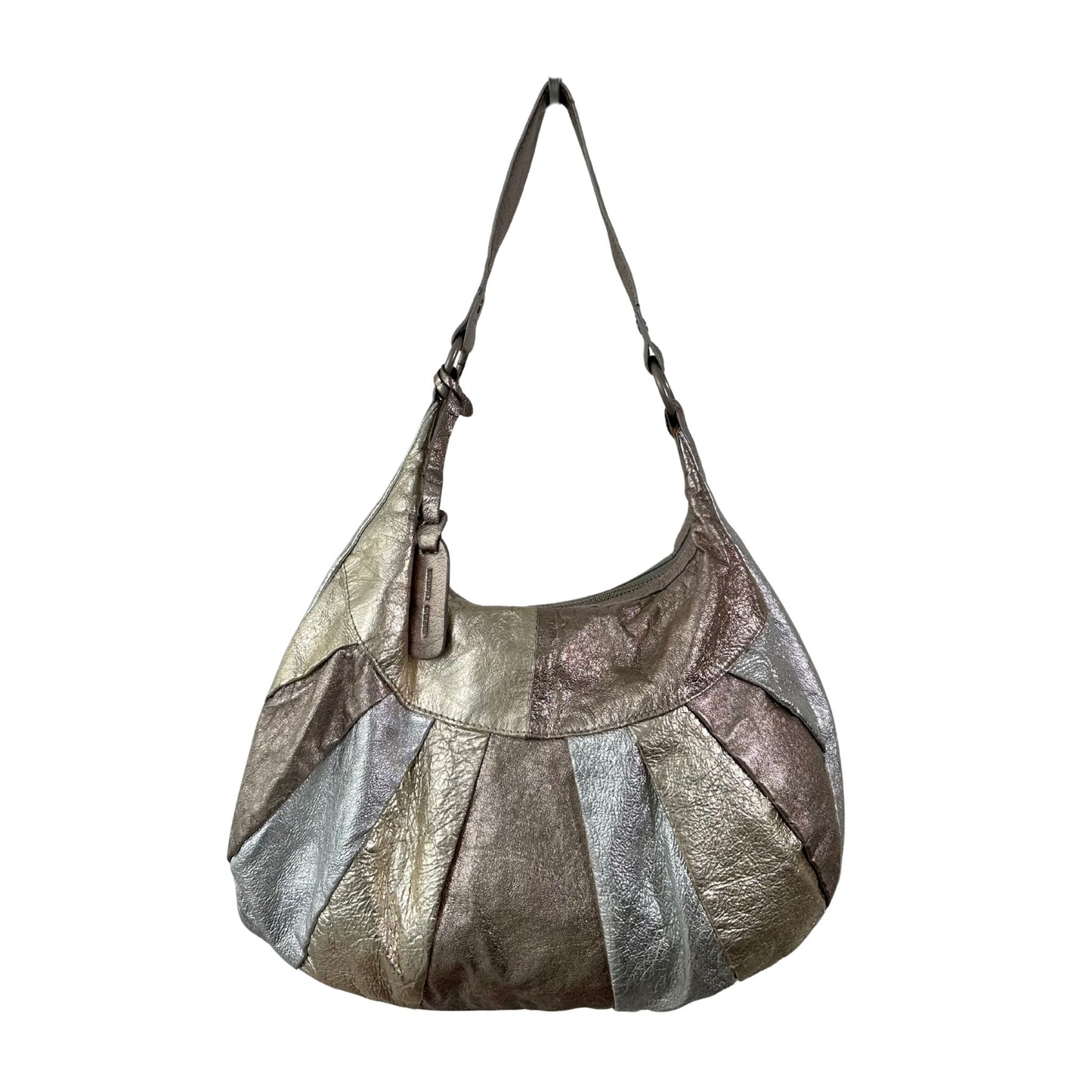 Metallic Leather Hobo Bag