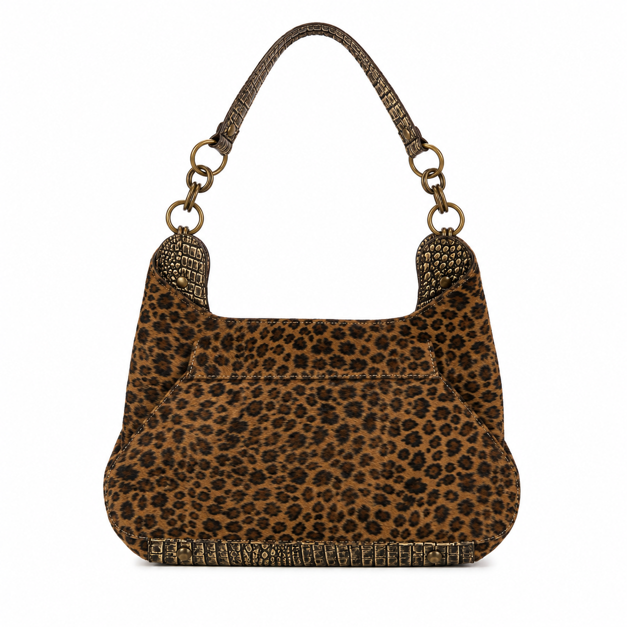 Leopard Gold Shoulder Bag