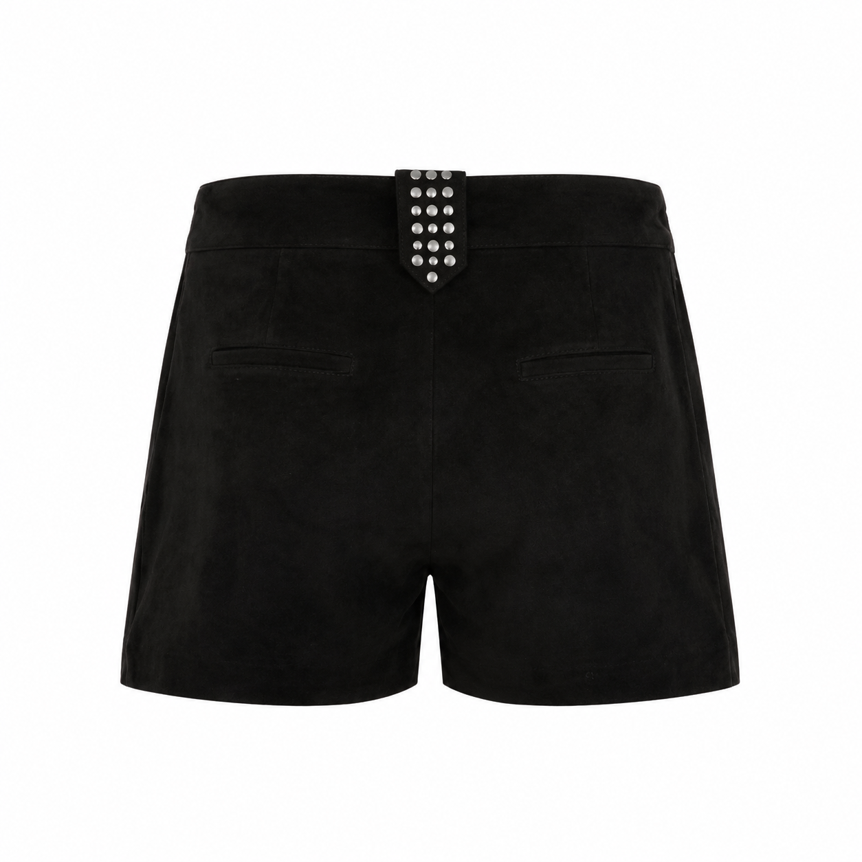 Studded Suede Mini Shorts