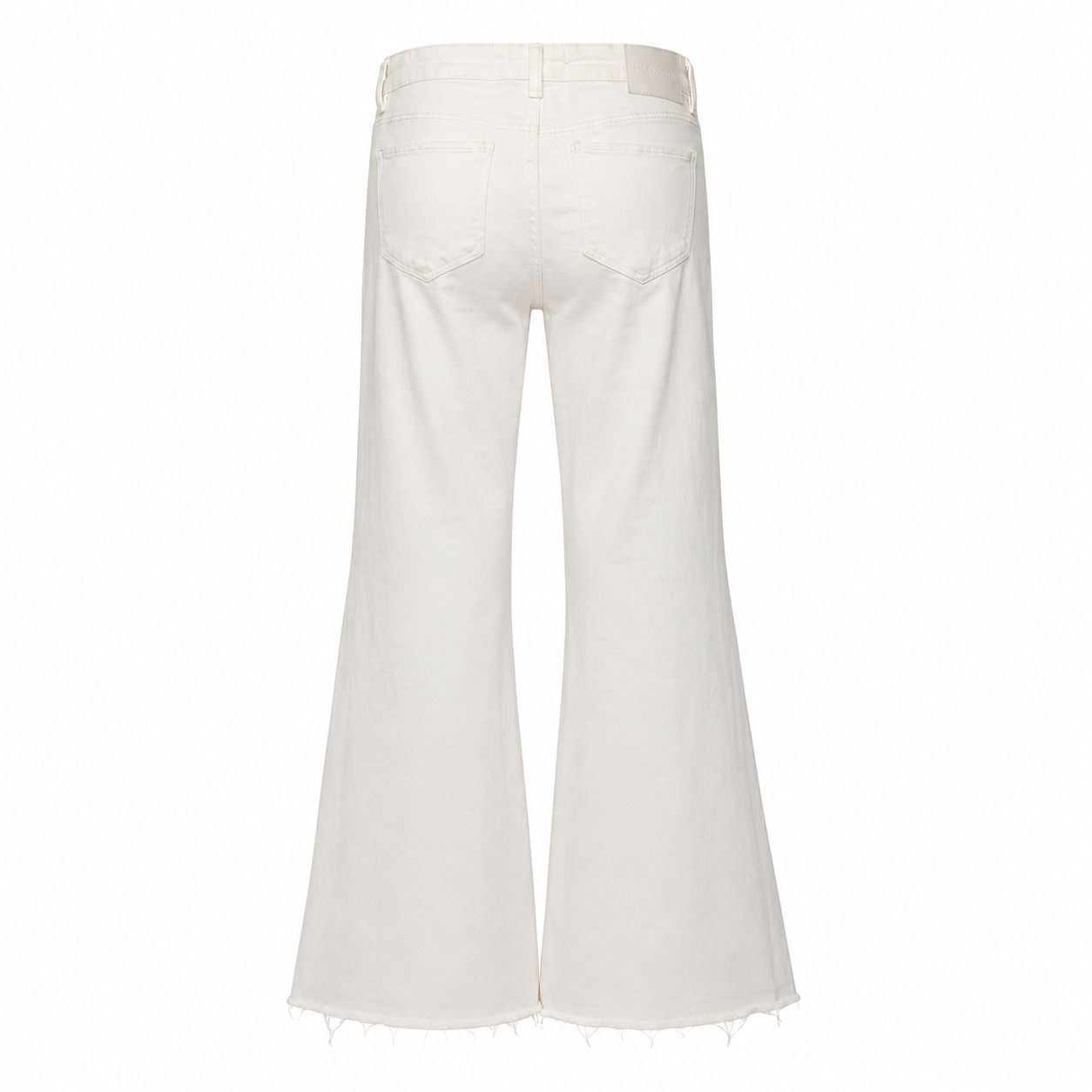 White Flare Lace Up Jeans