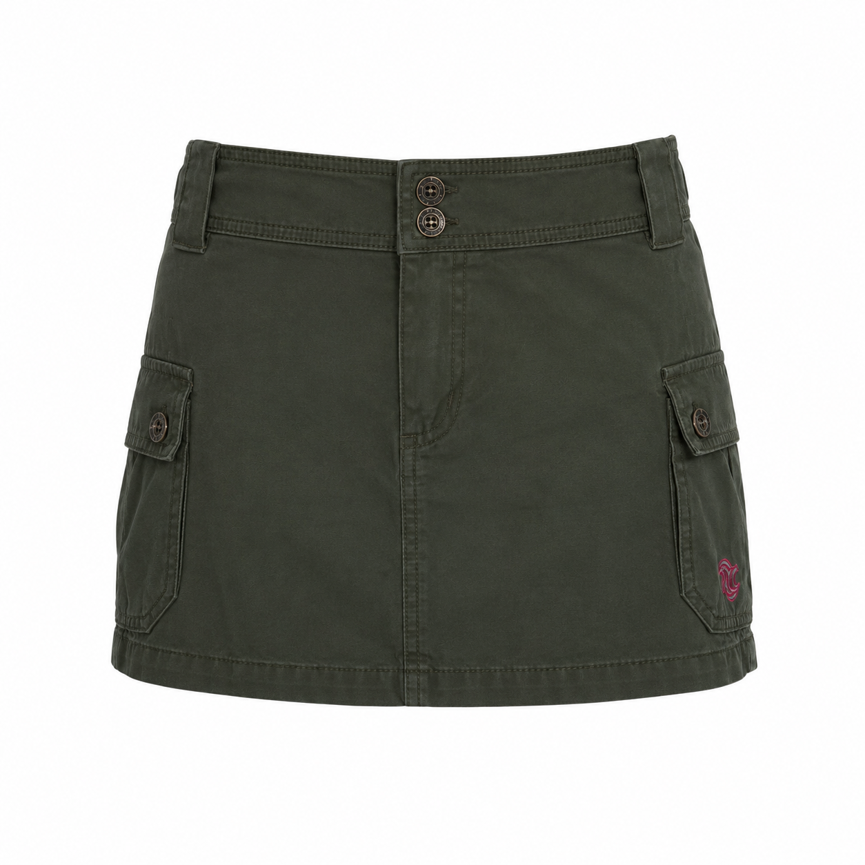 Army Denim Mini Skirt