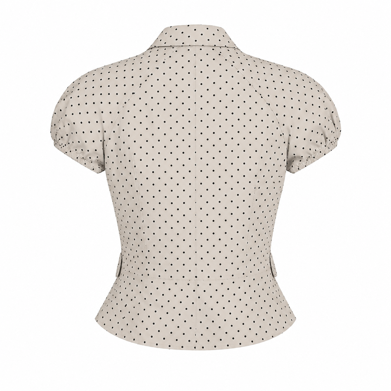 Polka Dot Zipper Blouse