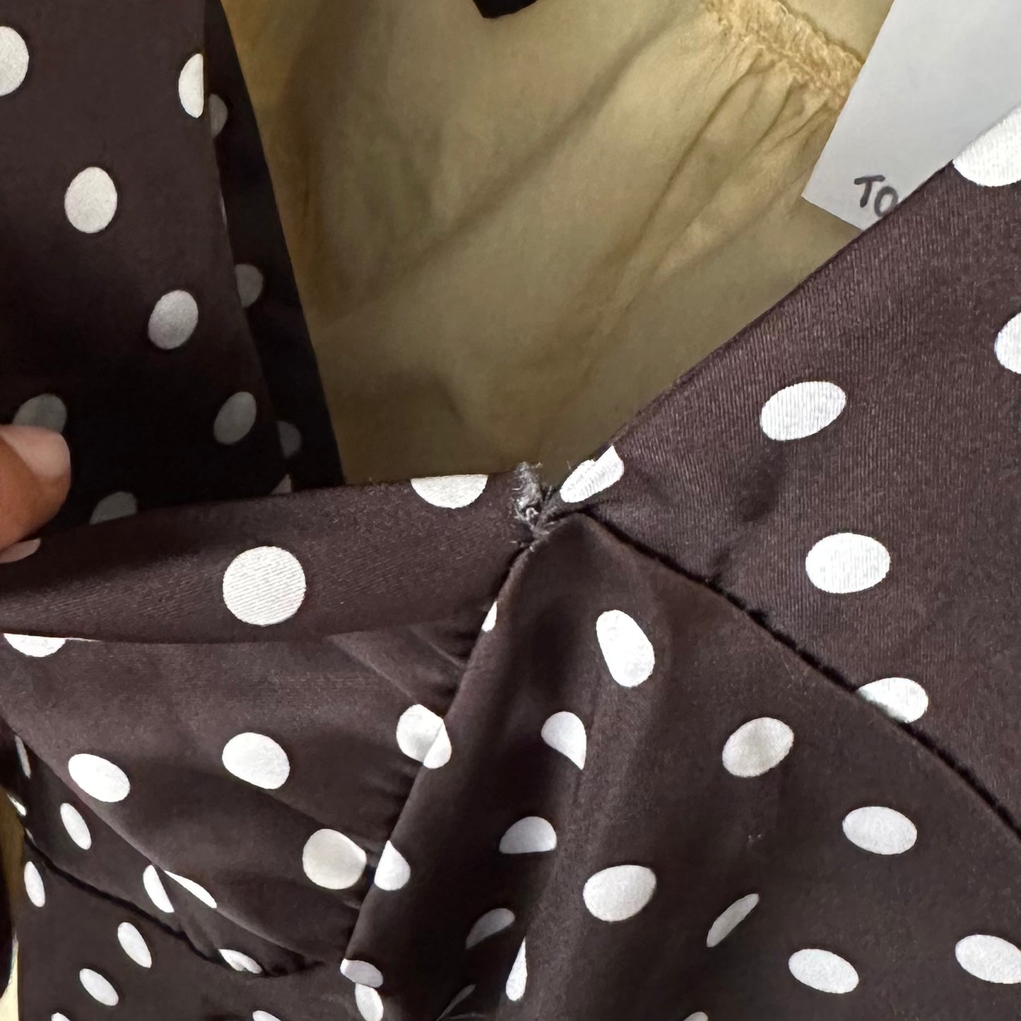 Brown Polka Dot Tie Top