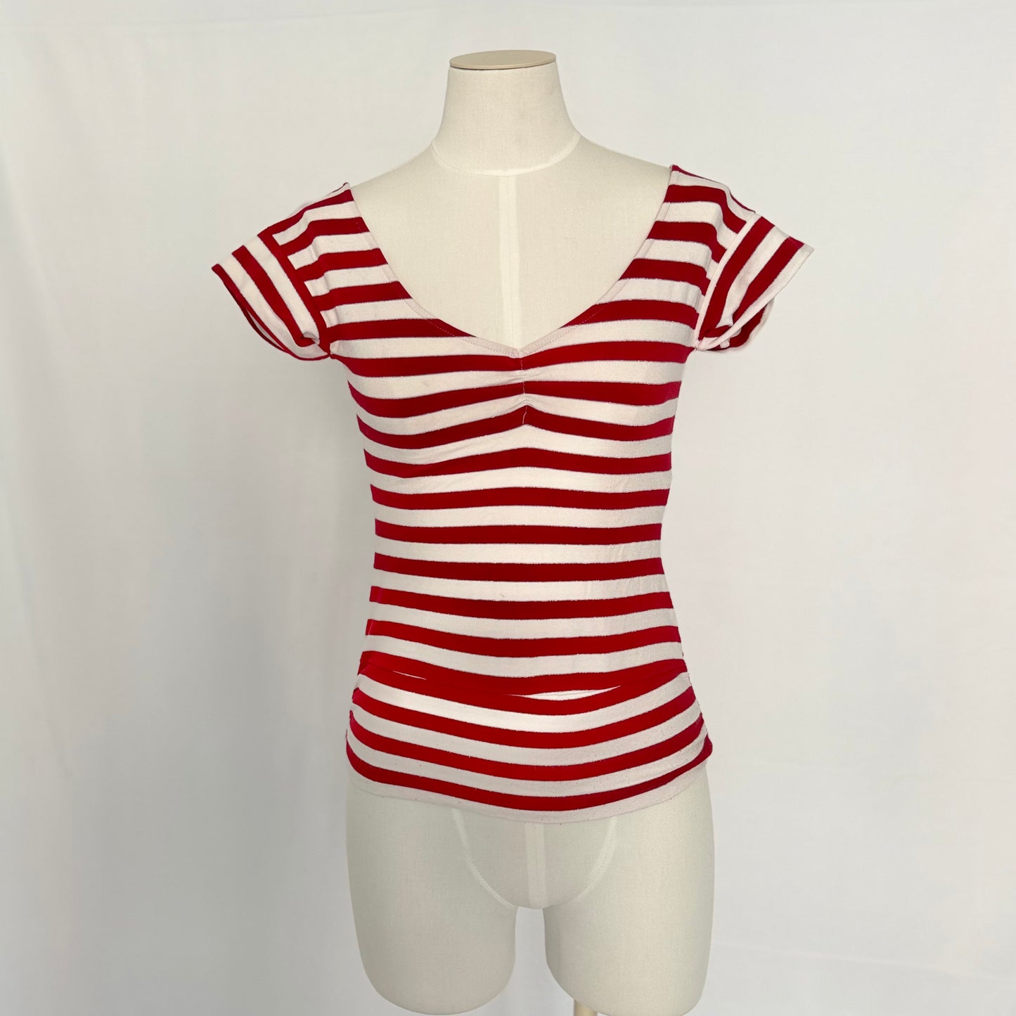 Striped Open Back Top