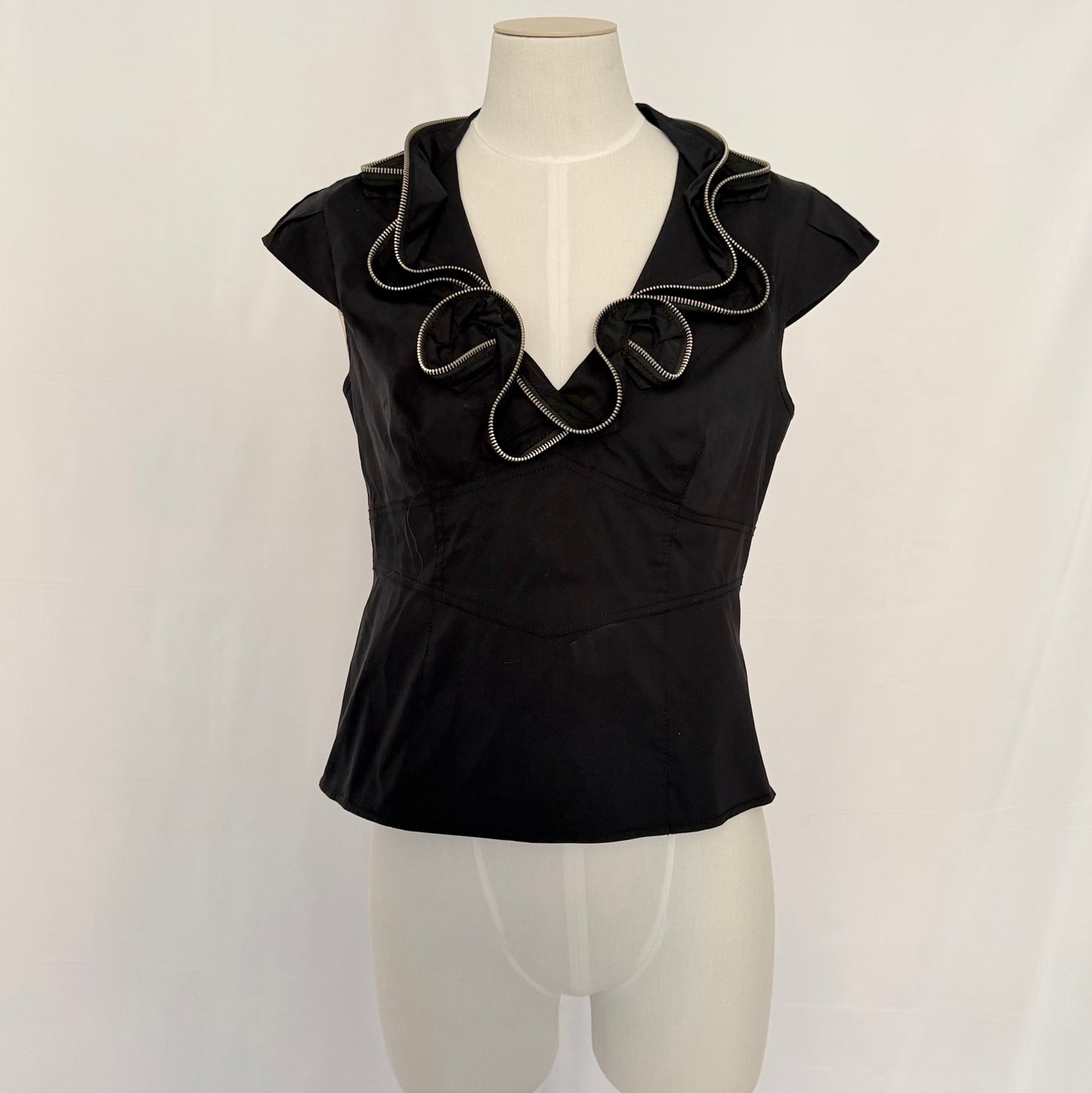 Zipper Detail Blouse