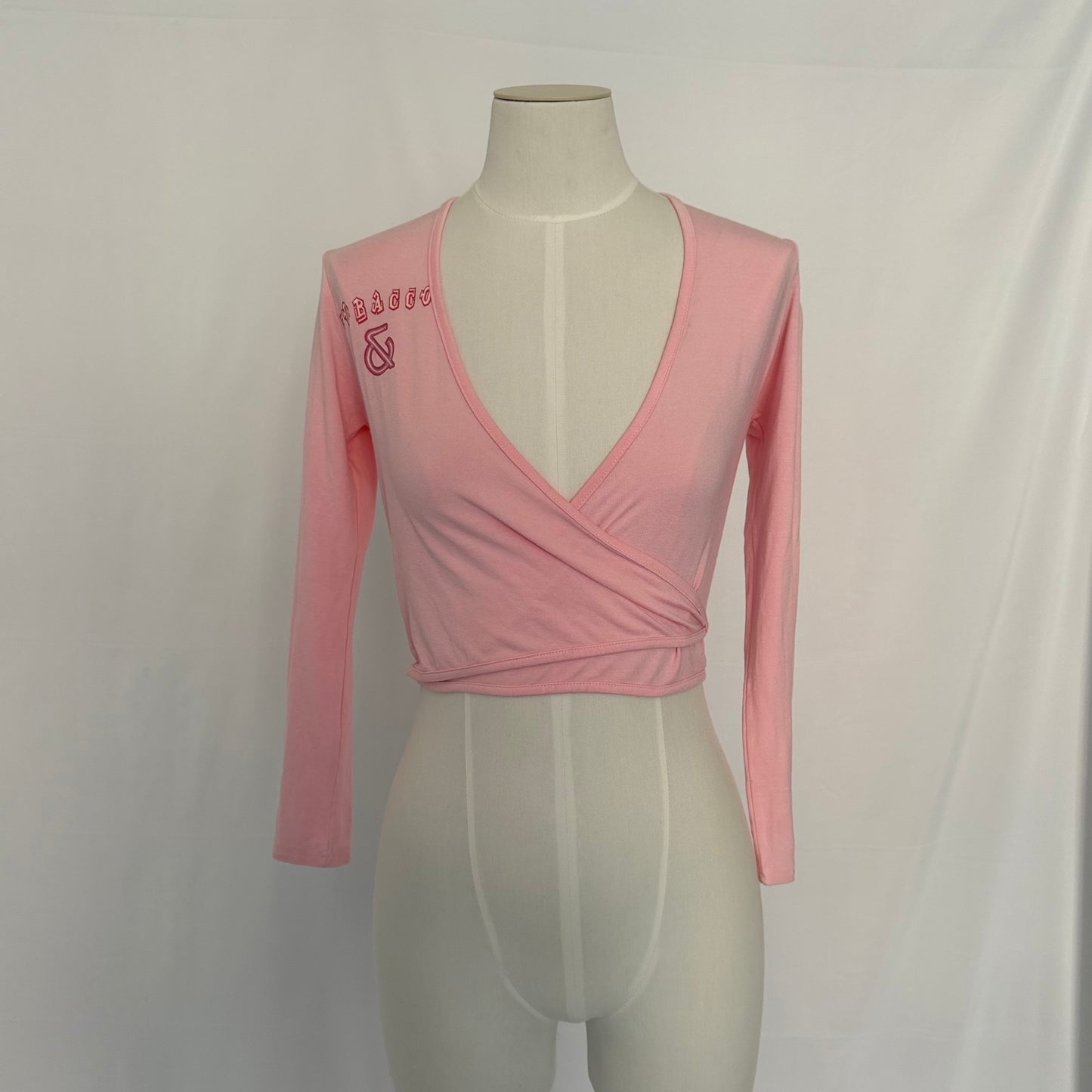 Pink Printed Wrap Top