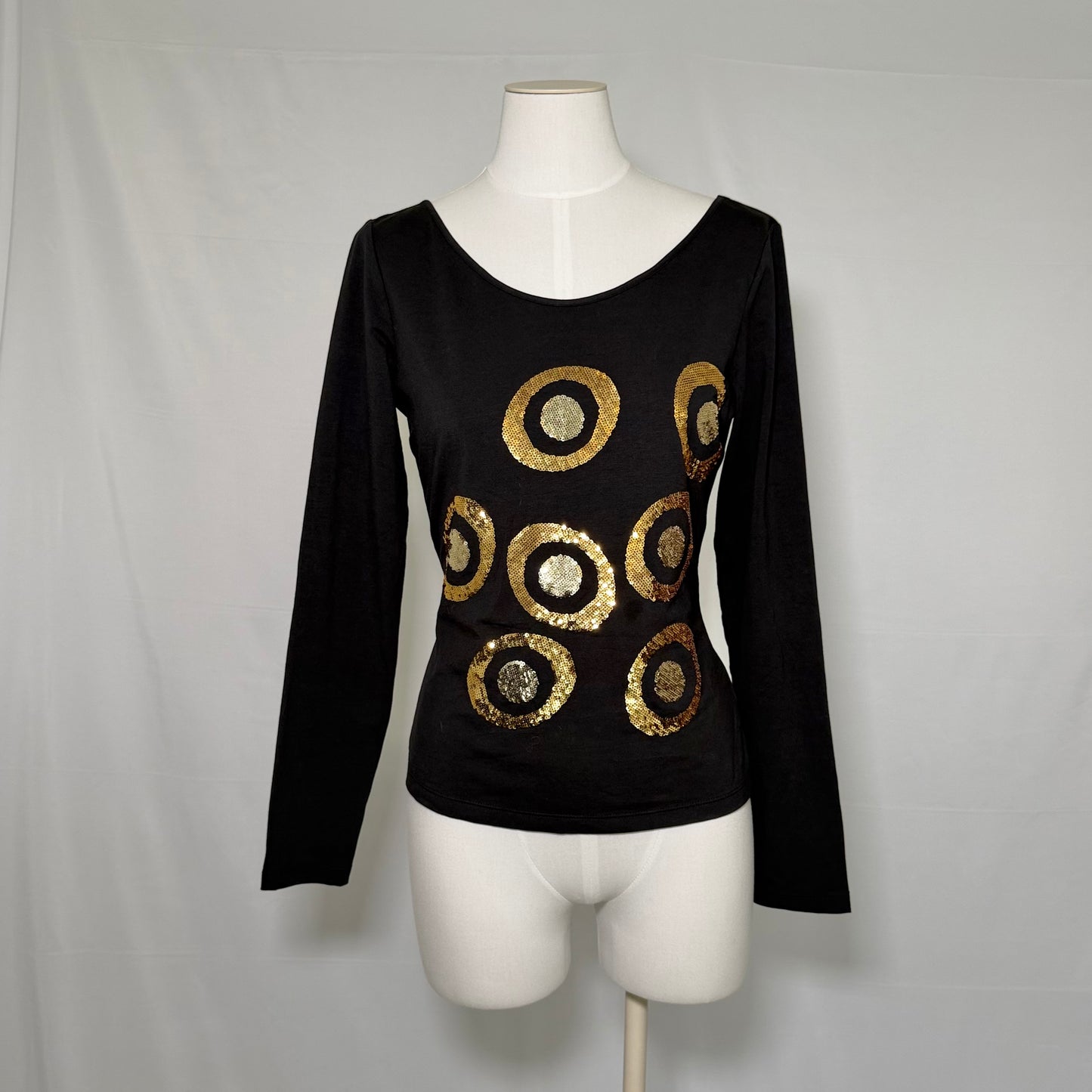 Versace Sequin Scoop Top