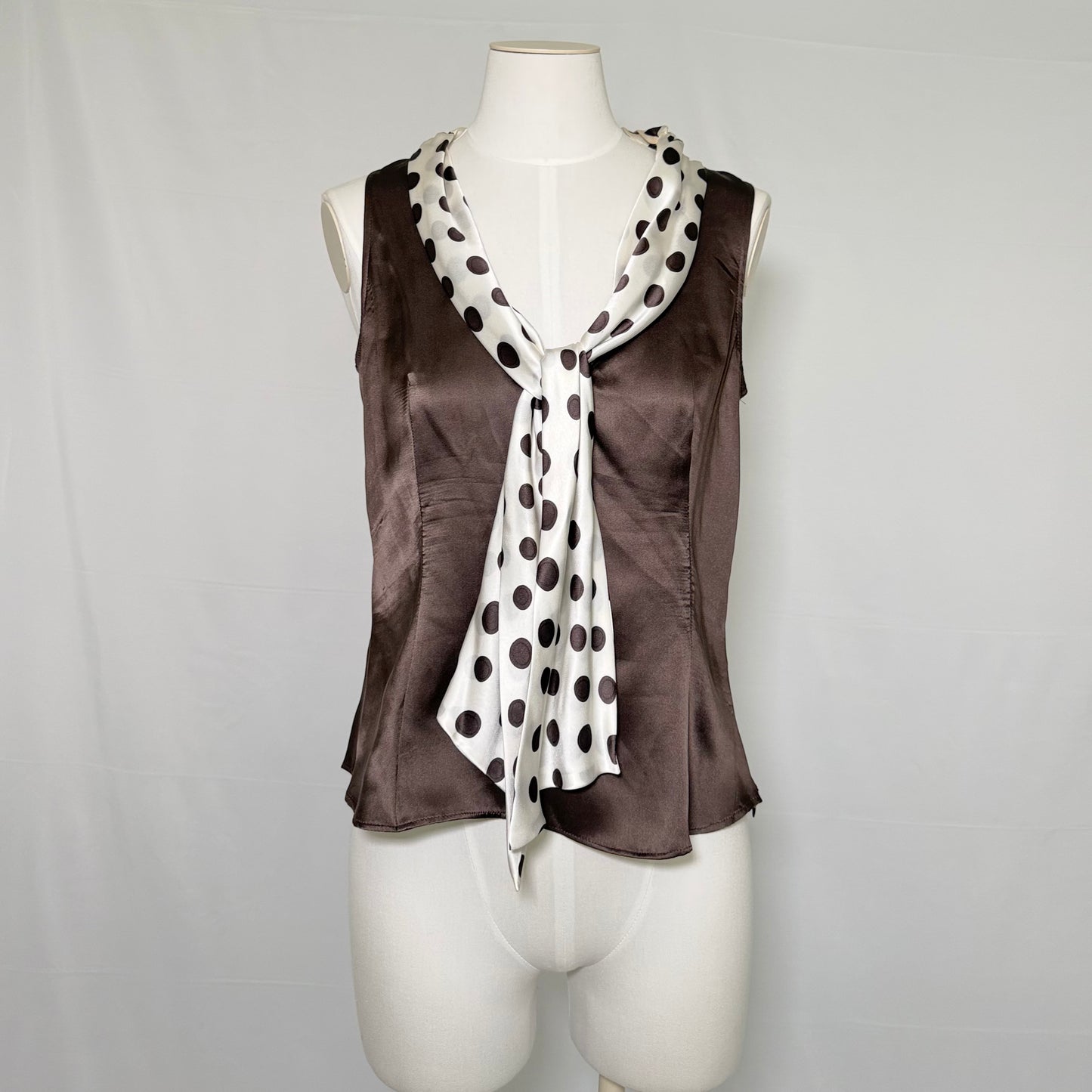 Silk Scarf Detail Top