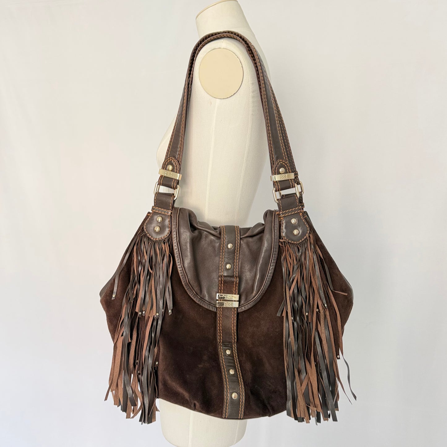 Slouchy Suede Fringe Hobo