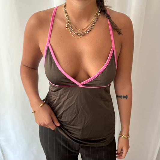 Brown/Pink Halter Top - Filippa K