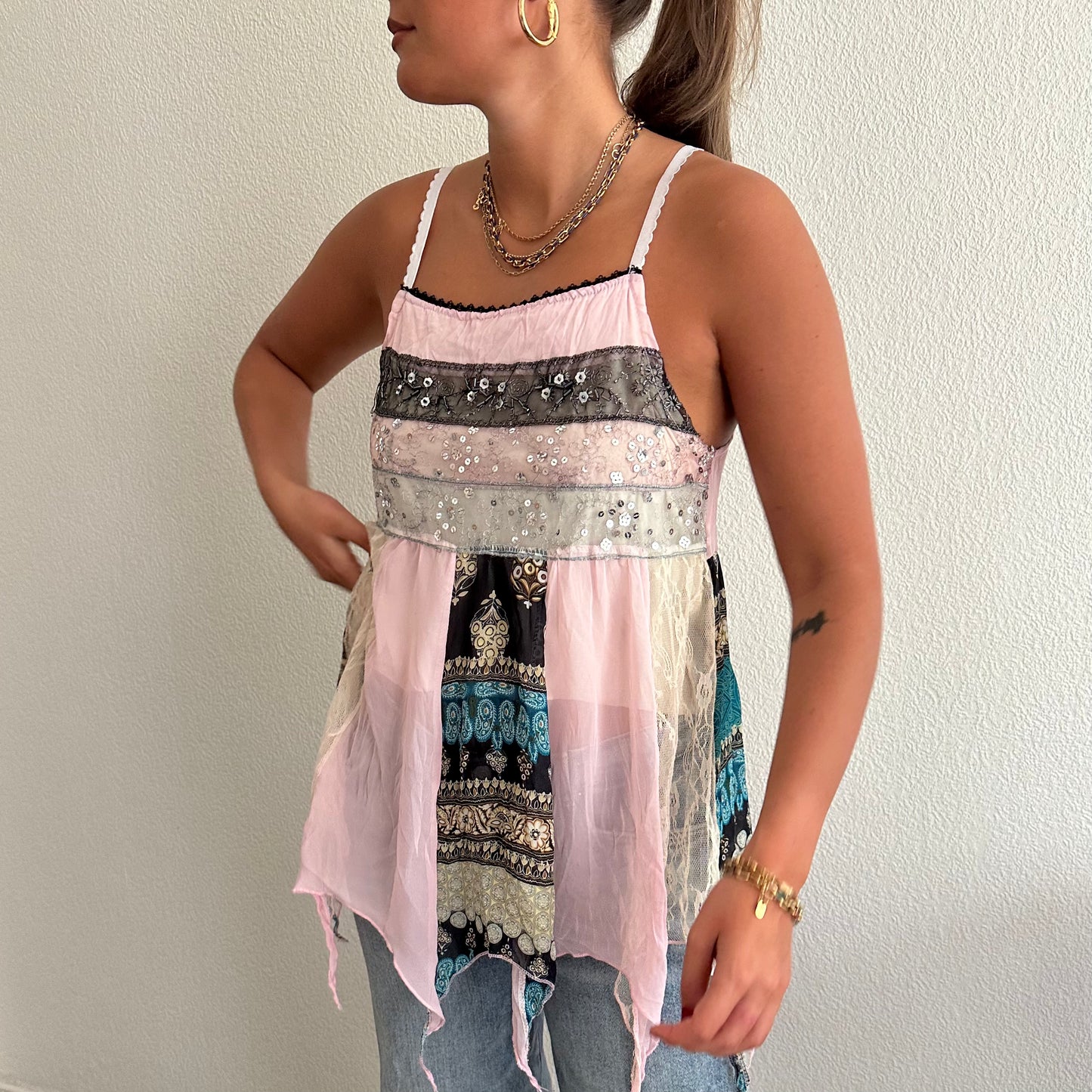 Multicolor Flowy Tank Top