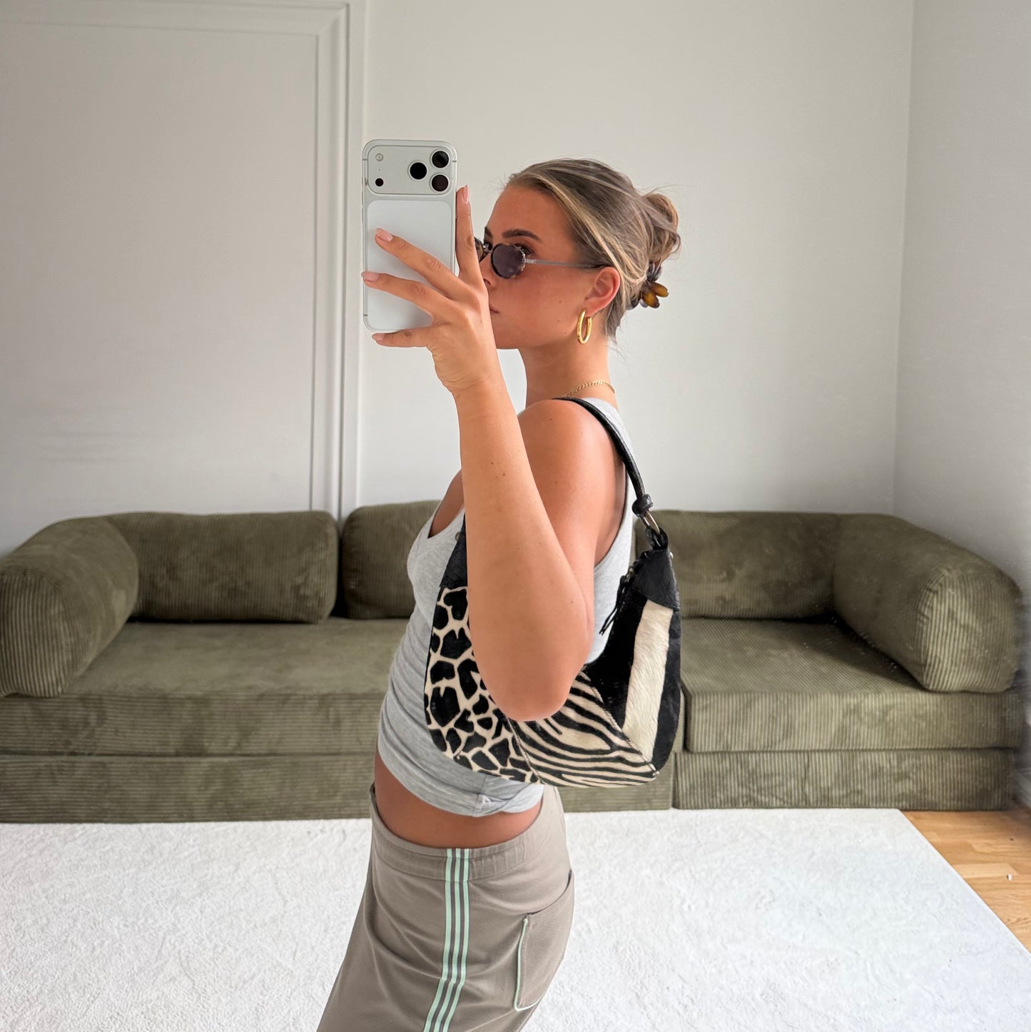 Cow Hide Suede Mini Bag