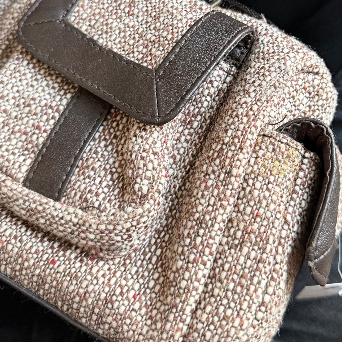 Cerruti Vintage Brown Shoulder Bag – Multi Pocket Handbag