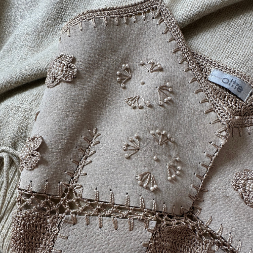 Suede/Crochet Beaded Tank Top